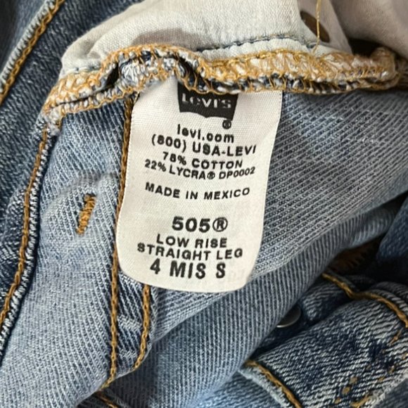Vintage Women's Levi's Nouveau Low Rise Straight Stretch 505 Jeans, Size 4 Mis S - Picture 6 of 10